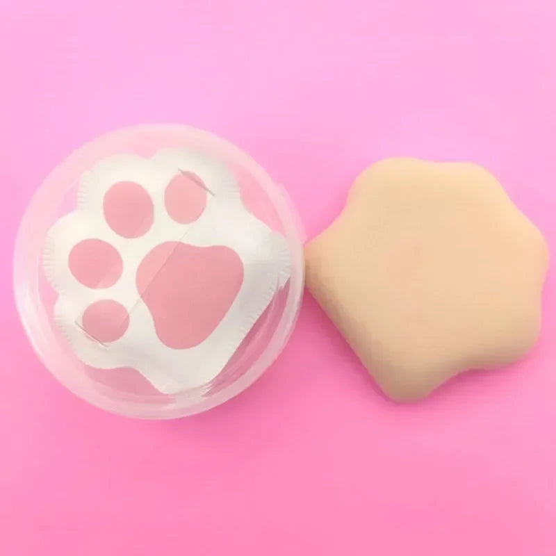 Lot de 3 éponges à poudre super douces en forme de griffes de chat pour fond de teint