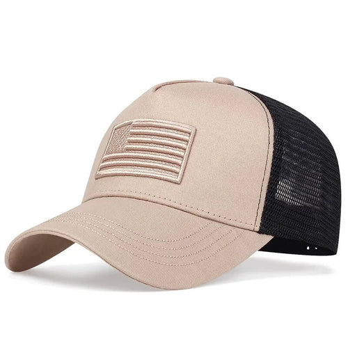 Casquette de baseball brodée avec drapeau américain