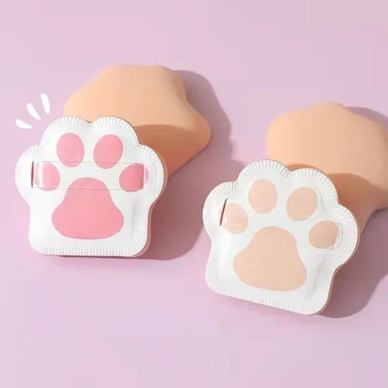 Lot de 3 éponges à poudre super douces en forme de griffes de chat pour fond de teint