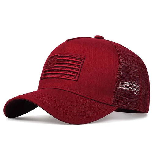 Casquette de baseball brodée avec drapeau américain