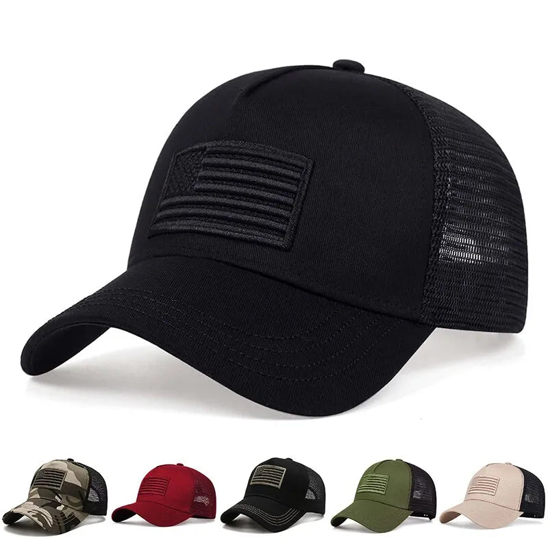 Casquette de baseball brodée avec drapeau américain