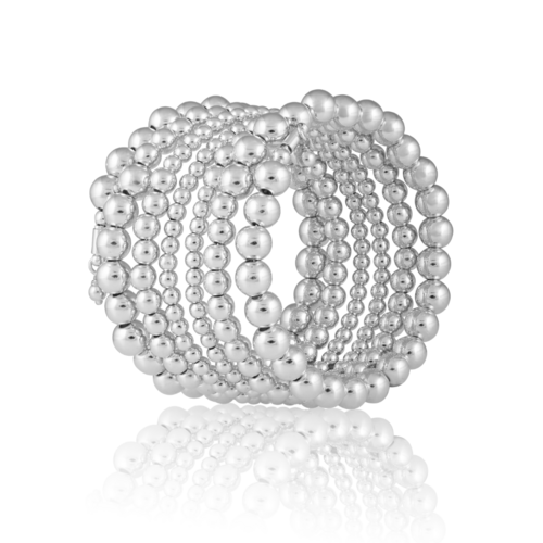 Bracelet enroulé de perles Allison - 6 rangs