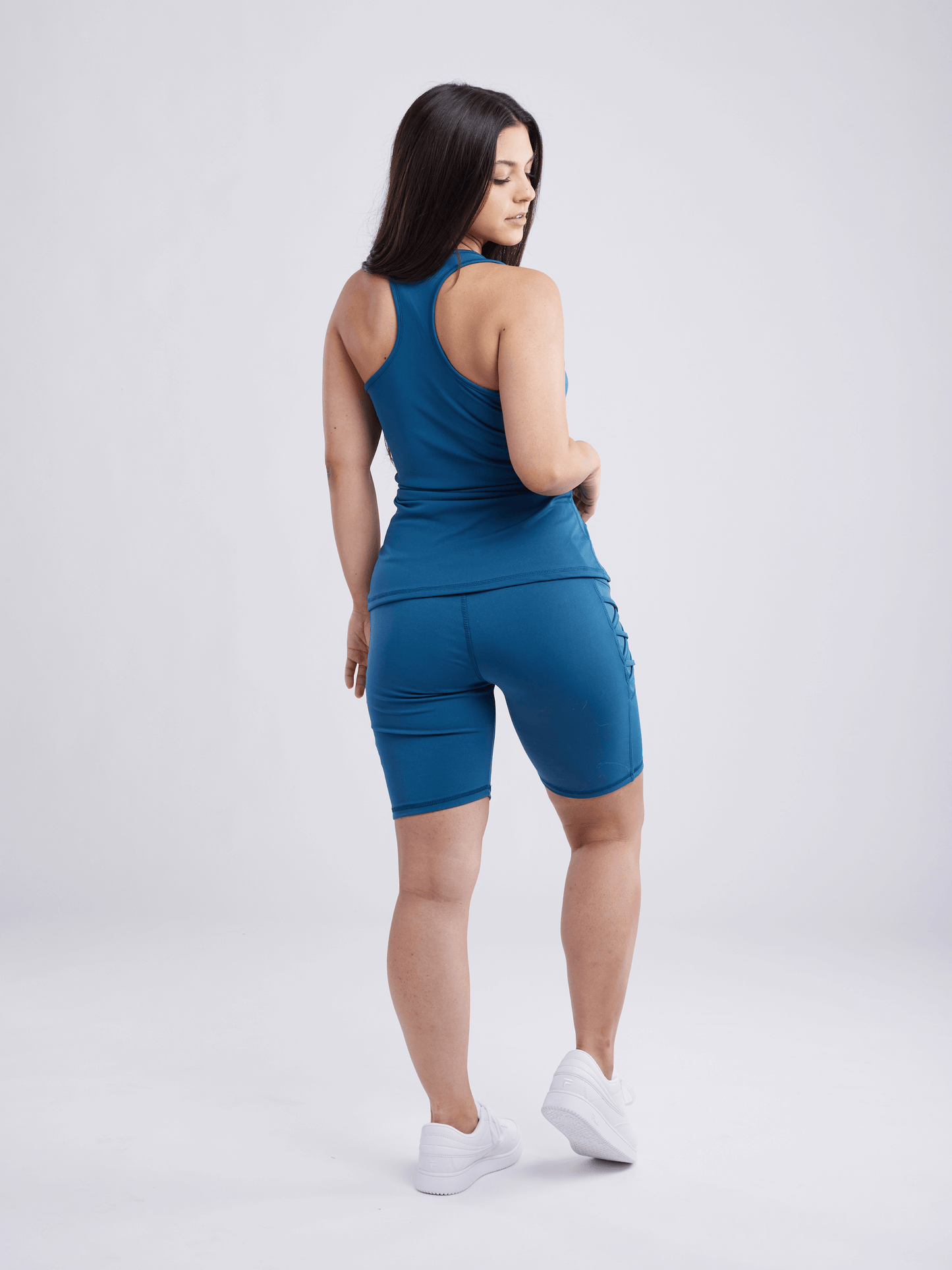 Short d'entraînement taille haute JupiterGear avec poches et design croisé