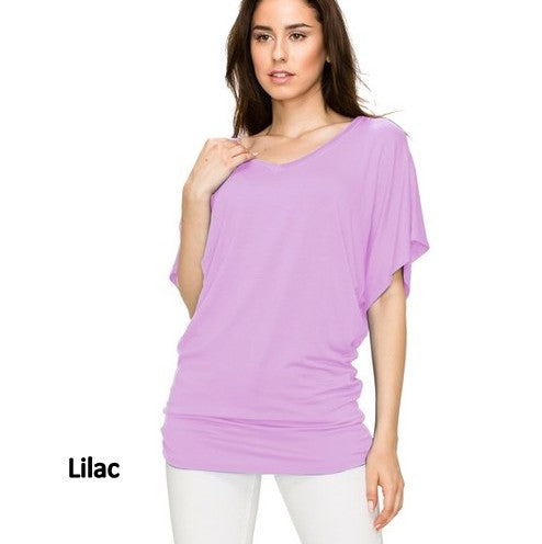 Haut dolman à col bateau pour femme
