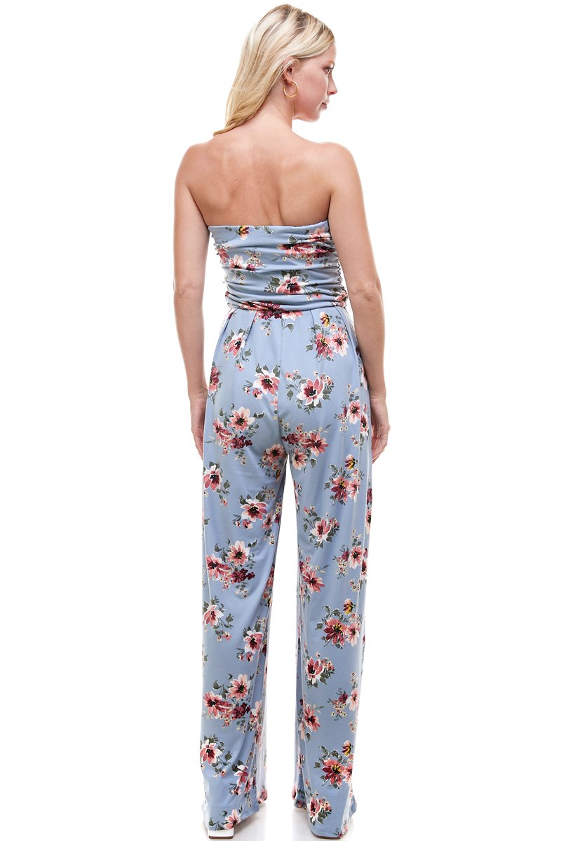 Combinaison bustier fleurie pour femme