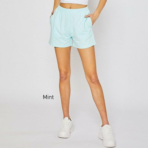 Stretch Terry Basic Elastic Waistband Sweatshorts