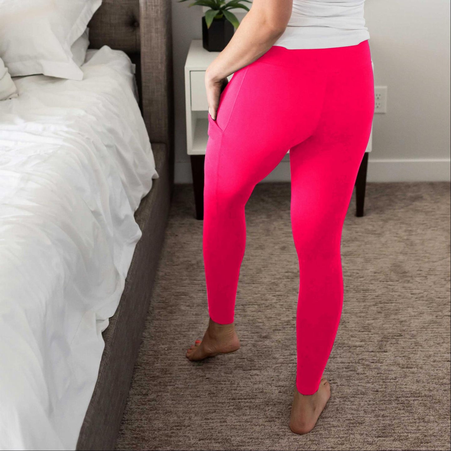 Leggings largos de microfibra cepillada