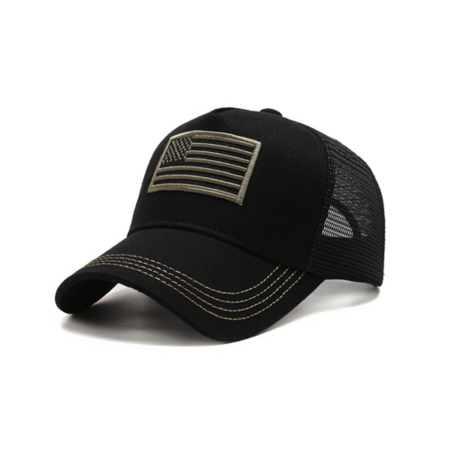 Casquette de camionneur avec drapeau américain et sangle réglable
