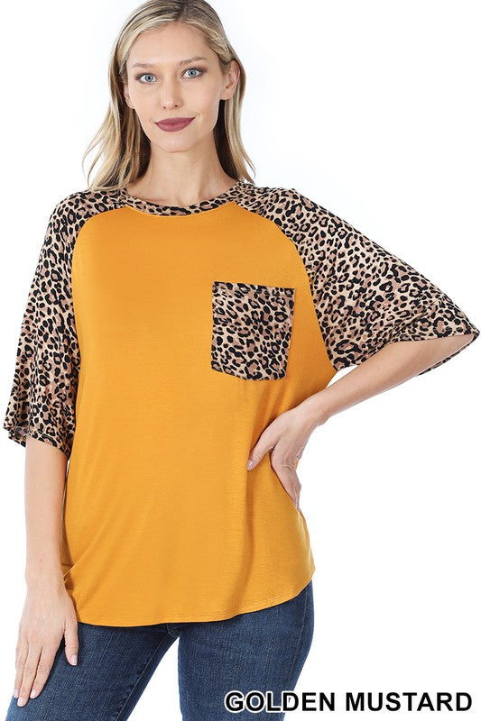 Blusa con estampado de leopardo atrevido