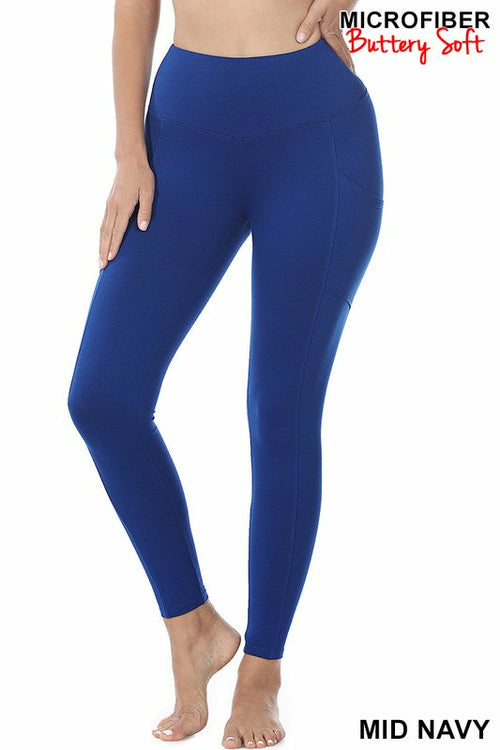 Leggings largos de microfibra cepillada