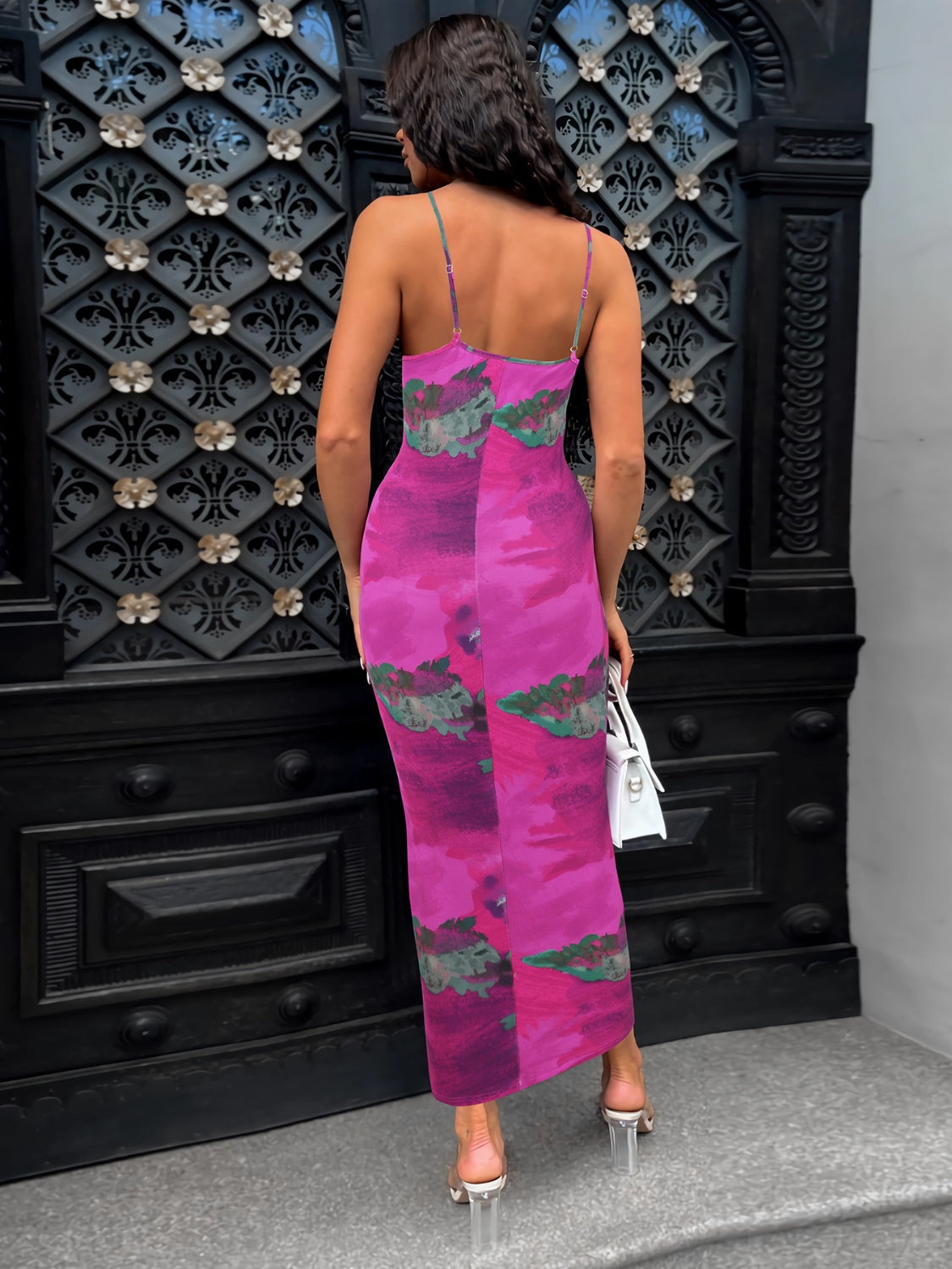 Vestido de tirantes finos estampado