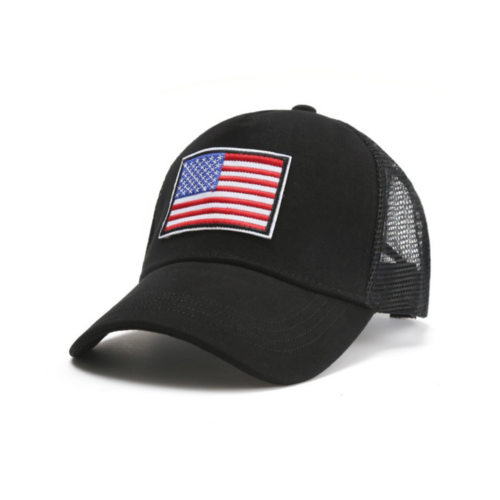 Casquette de camionneur avec drapeau américain et sangle réglable