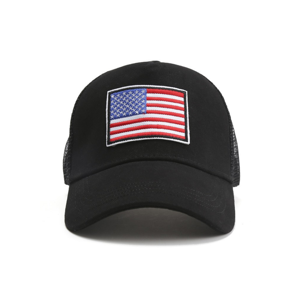Casquette de camionneur avec drapeau américain et sangle réglable