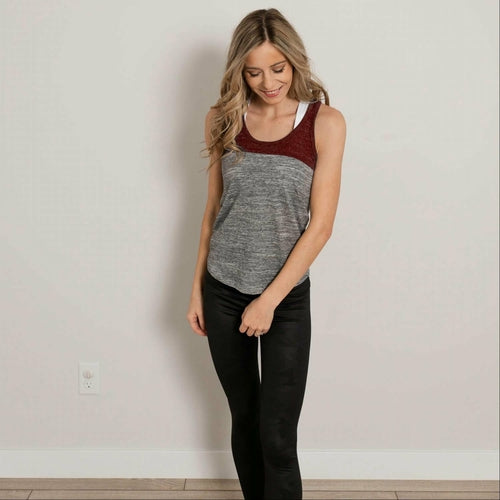 Colorblocked Racer Back Tank