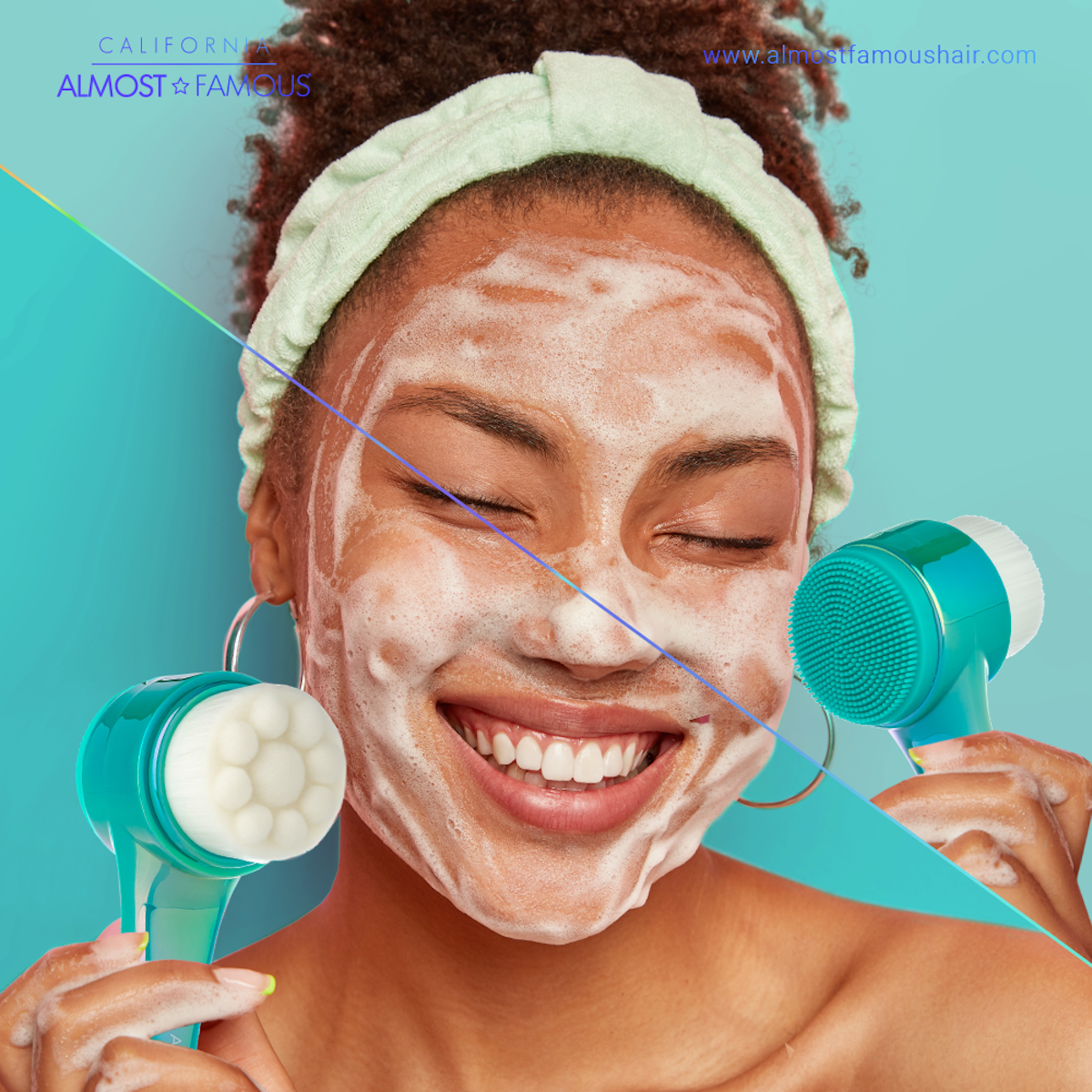 Brosse exfoliante 2 en 1 « Clean Freak » de Almost Famous