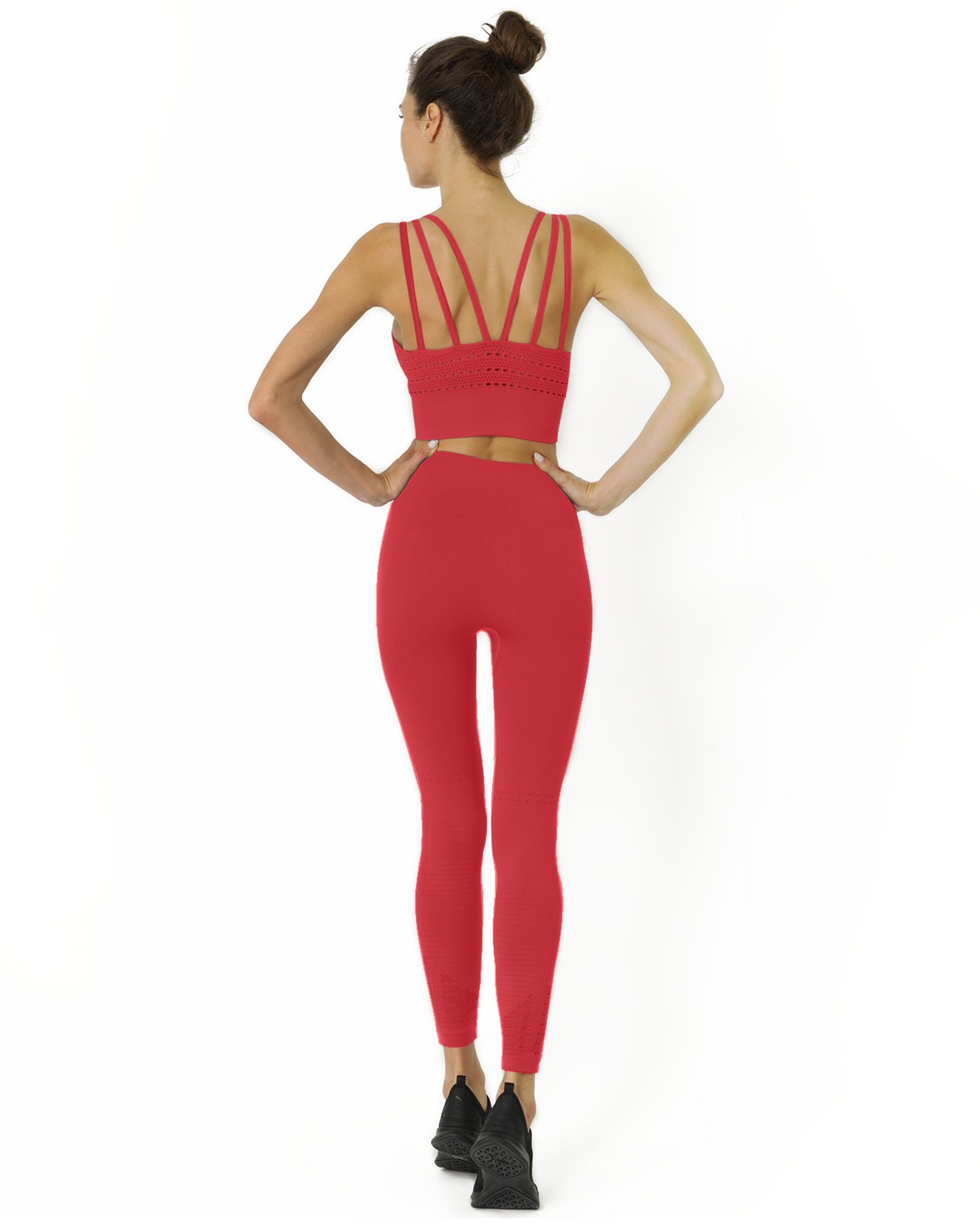 Conjunto de malla sin costuras - Rojo