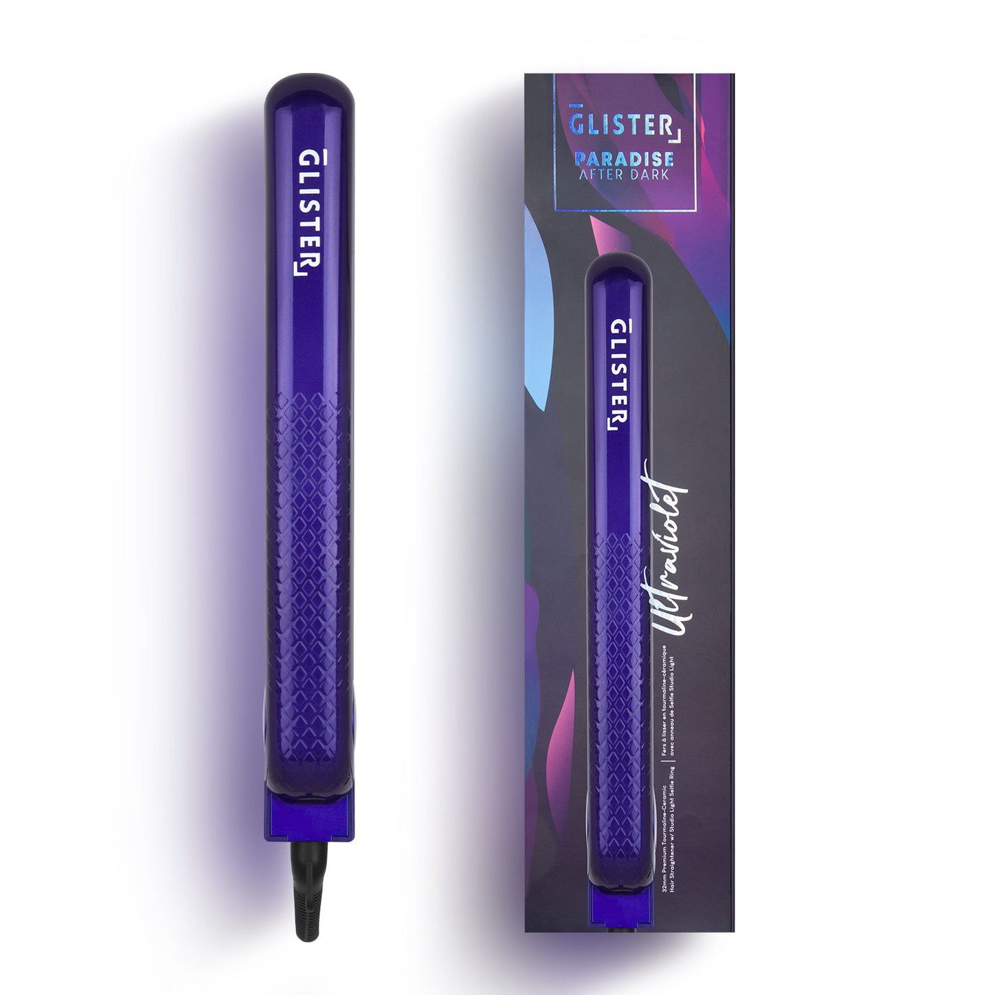 Plancha para el cabello Paradise After Dark (con anillo para selfies adicional) - Ultravioleta
