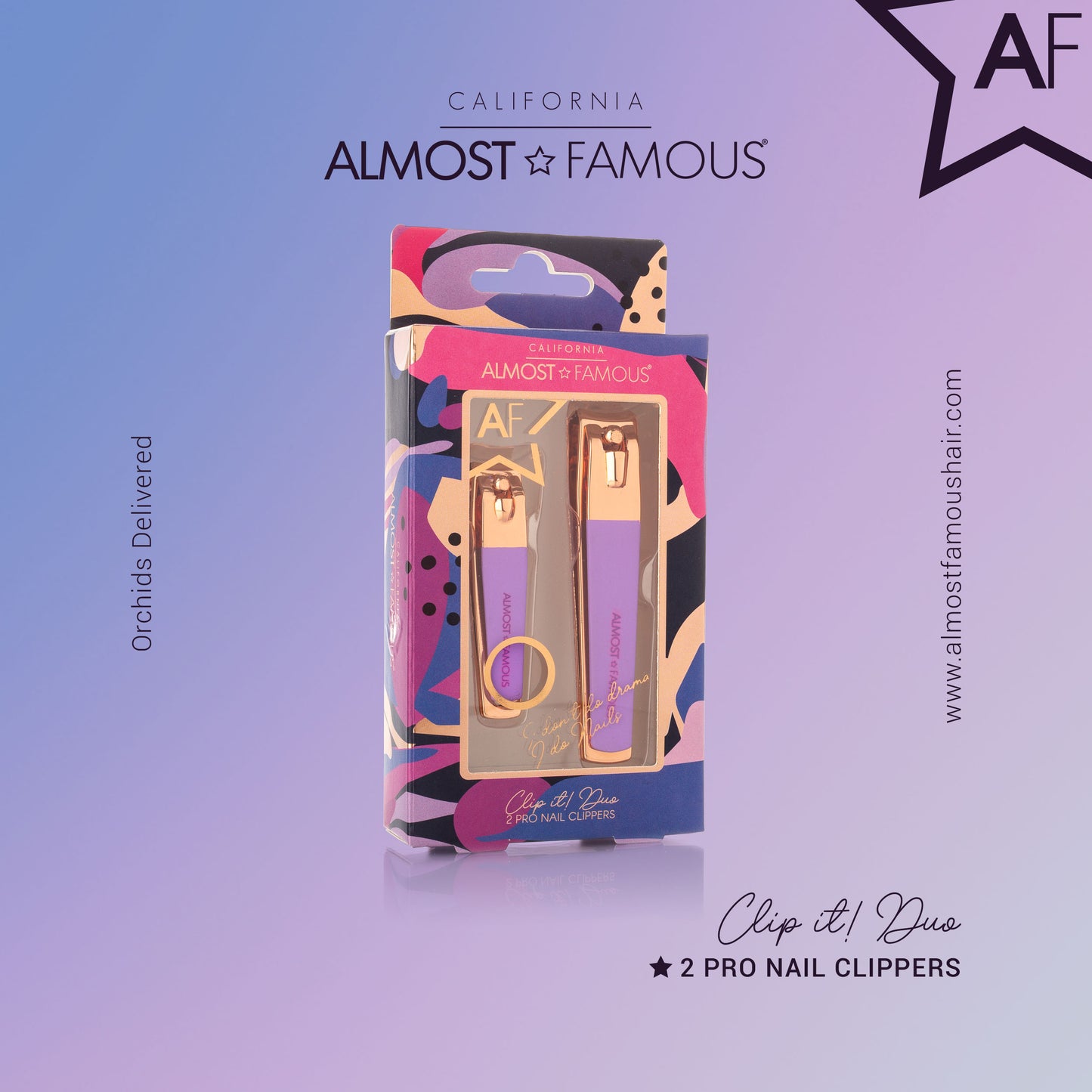 Duo de coupe-ongles en or rose « Clip It » de Almost Famous