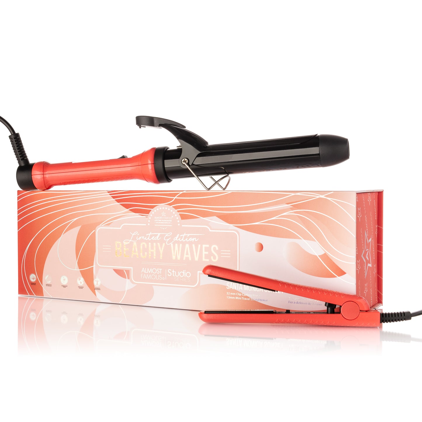 Coffret Beach Wave Babe Almost Famous avec fer à friser et mini-fer à emporter