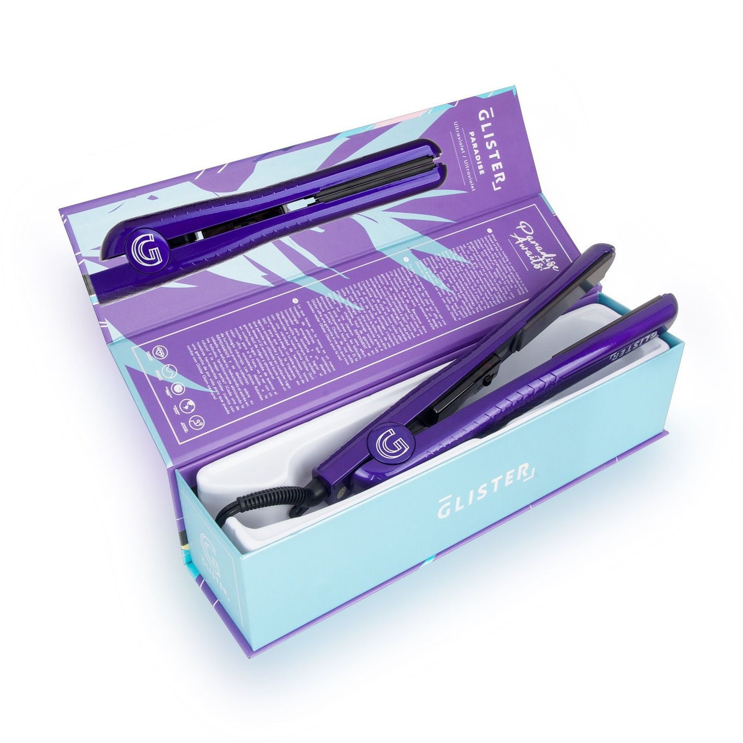 Plancha Paradise con infusión de turmalina - Ultravioleta