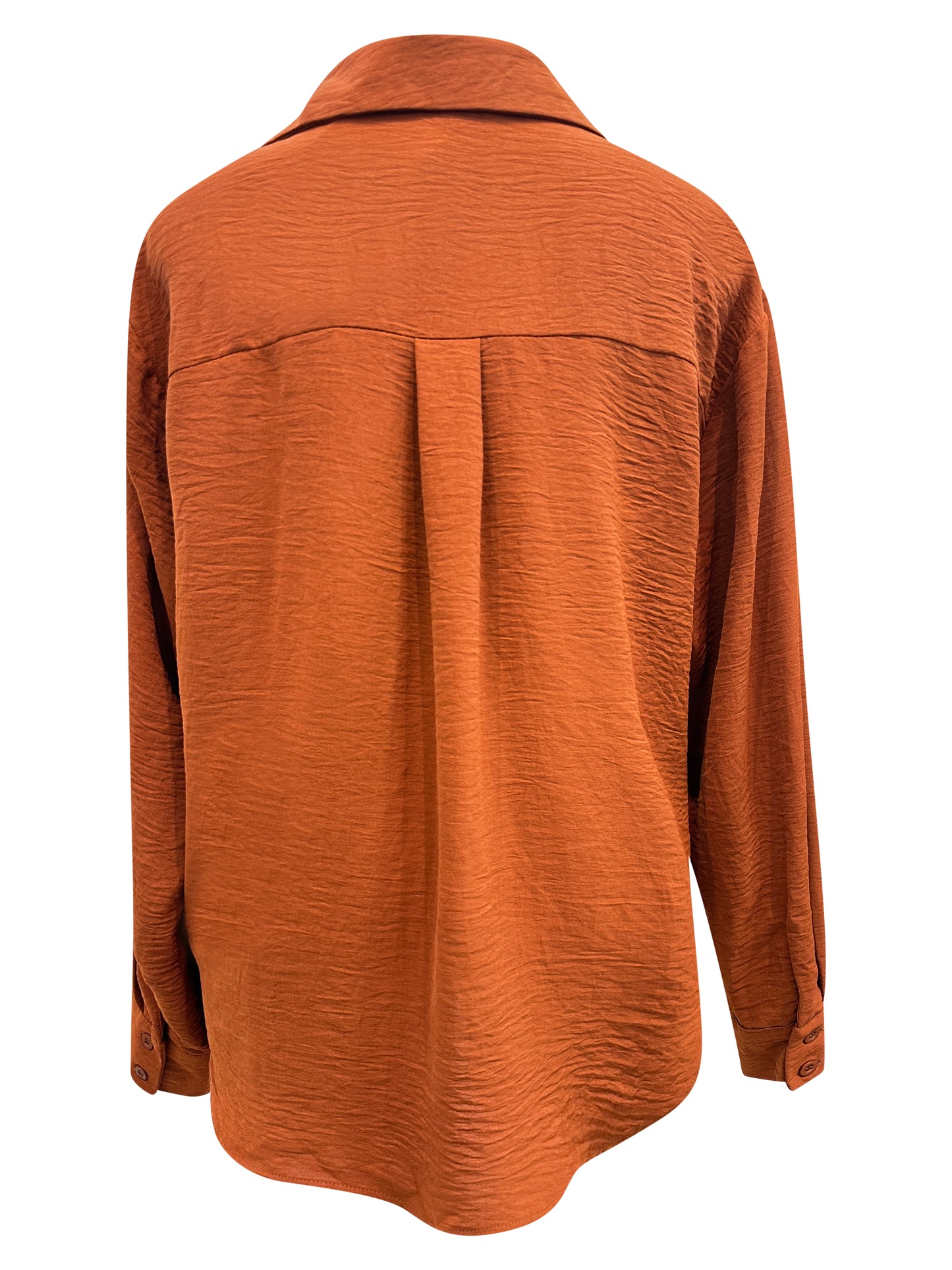 Blusa extragrande con cuello abotonado