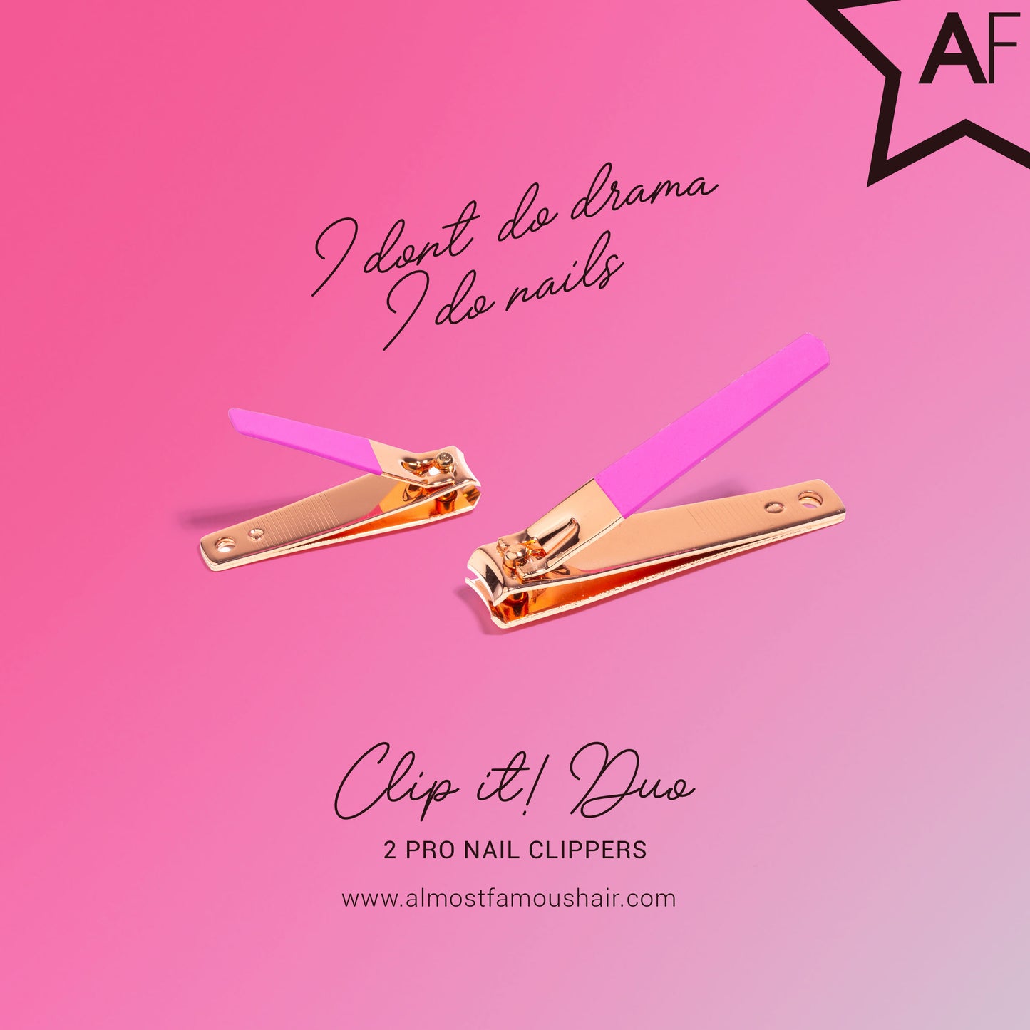 Duo de coupe-ongles en or rose « Clip It » de Almost Famous