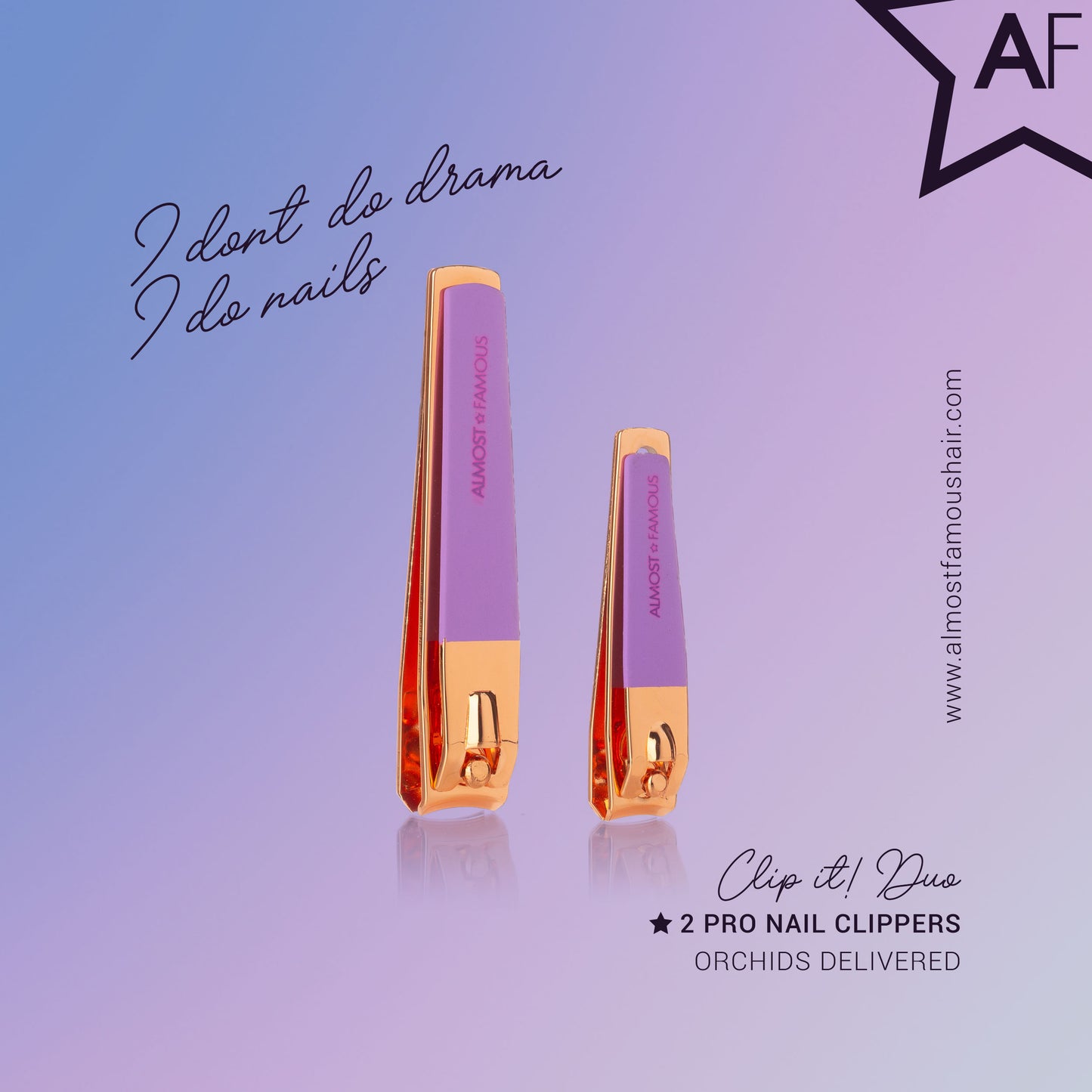 Duo de coupe-ongles en or rose « Clip It » de Almost Famous