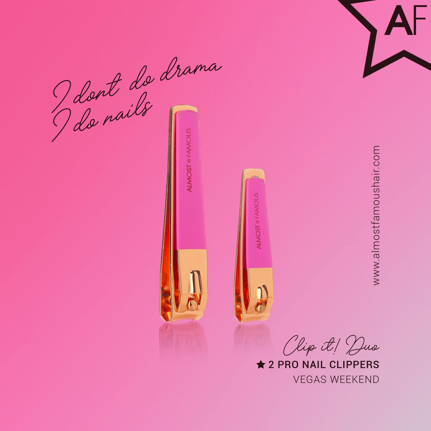 Duo de coupe-ongles en or rose « Clip It » de Almost Famous