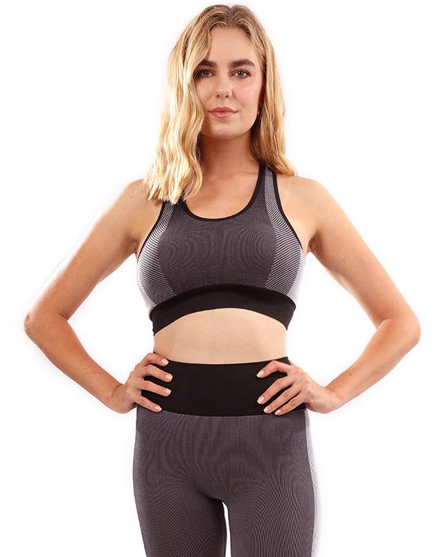 Soutien-gorge de sport sans coutures Arleta - Noir