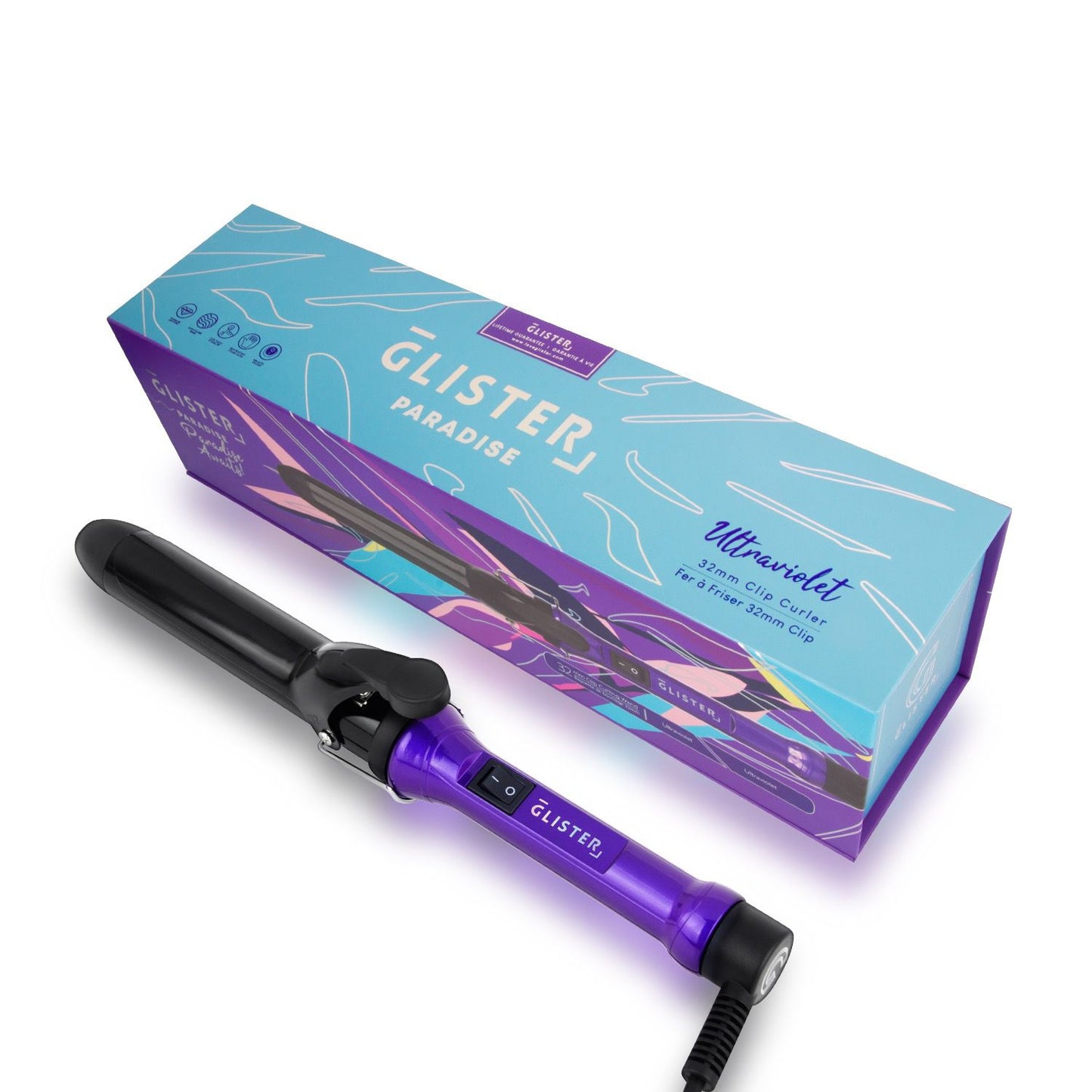 Rizador de clip Paradise de 32 mm con volumen máximo - Ultravioleta
