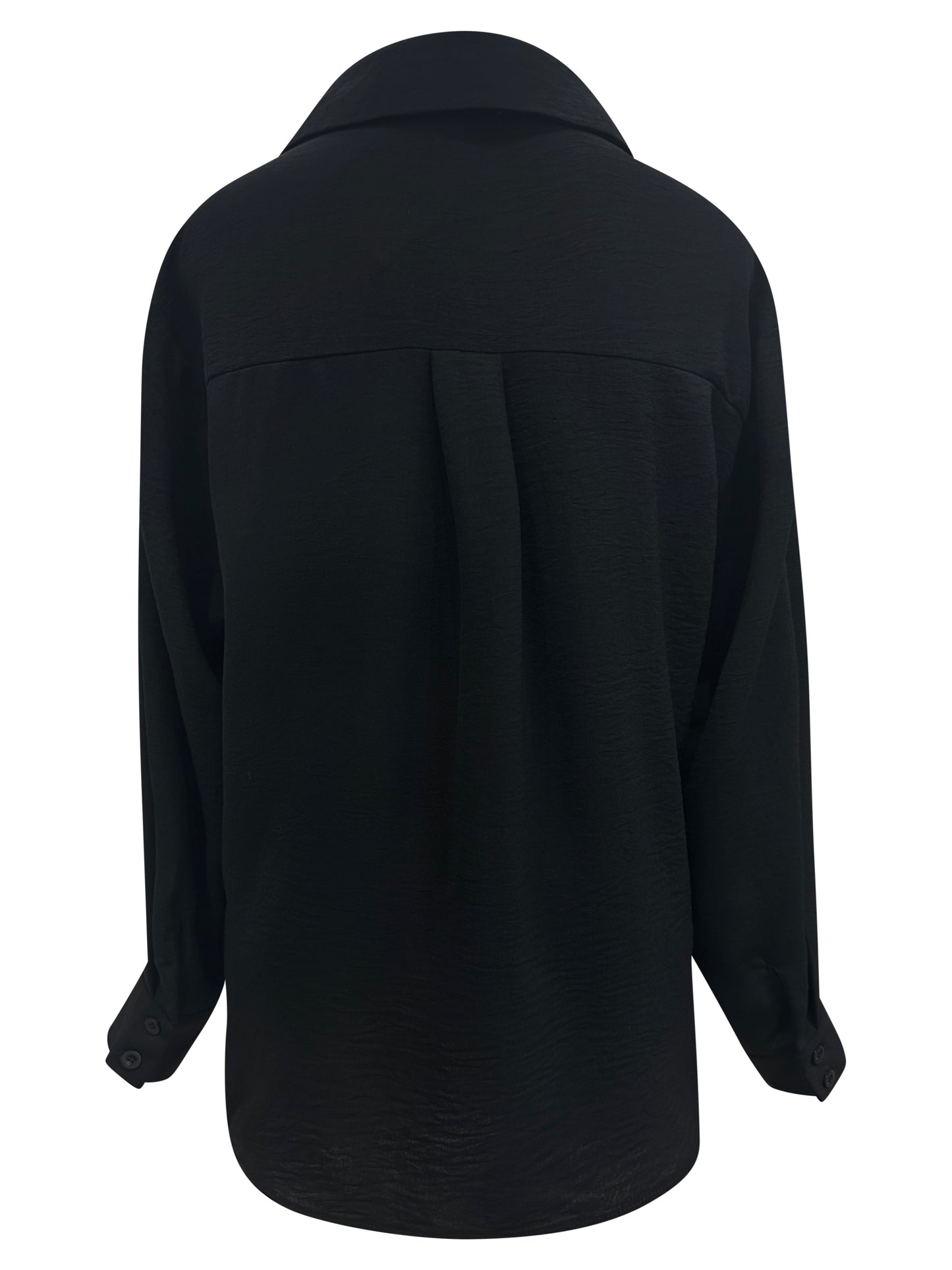 Blusa extragrande con cuello abotonado