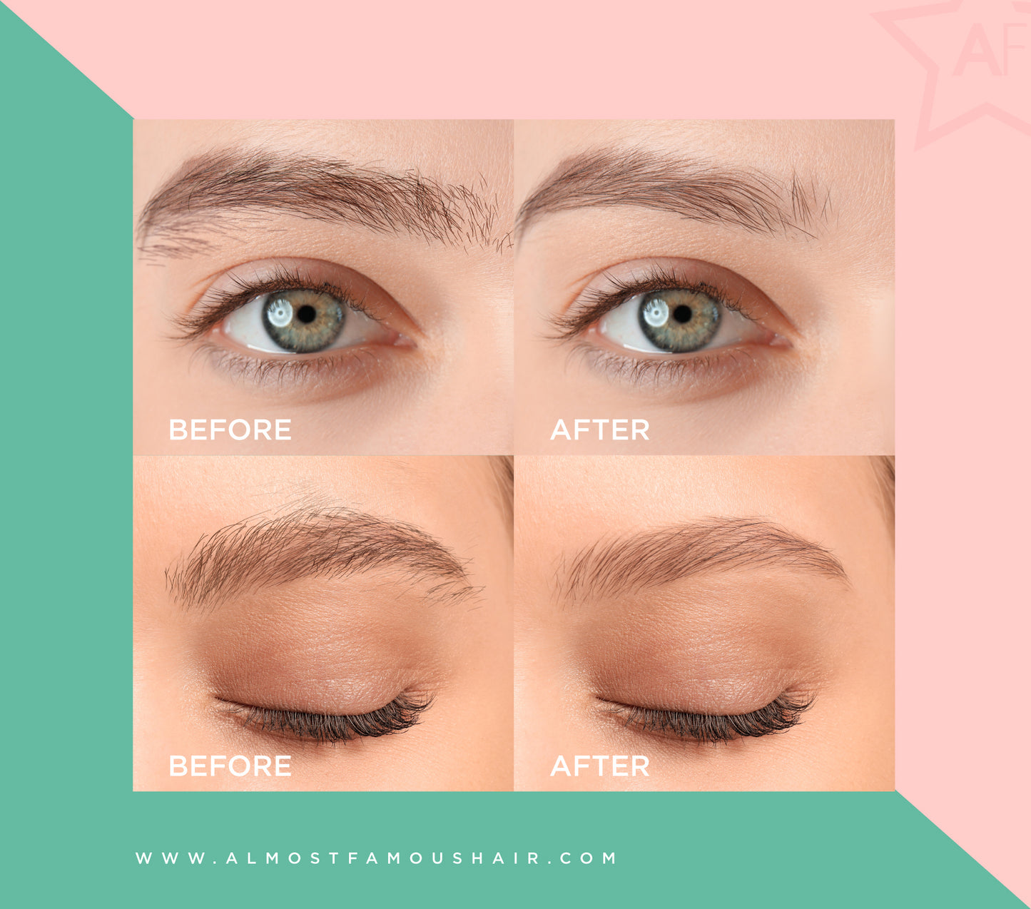 Rasoirs à sourcils de précision Almost Famous avec des accents en or rose