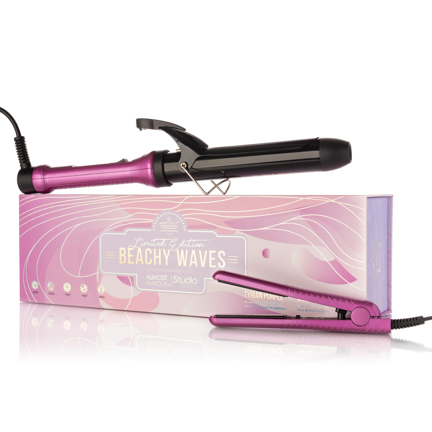 Coffret Beach Wave Babe Almost Famous avec fer à friser et mini-fer à emporter