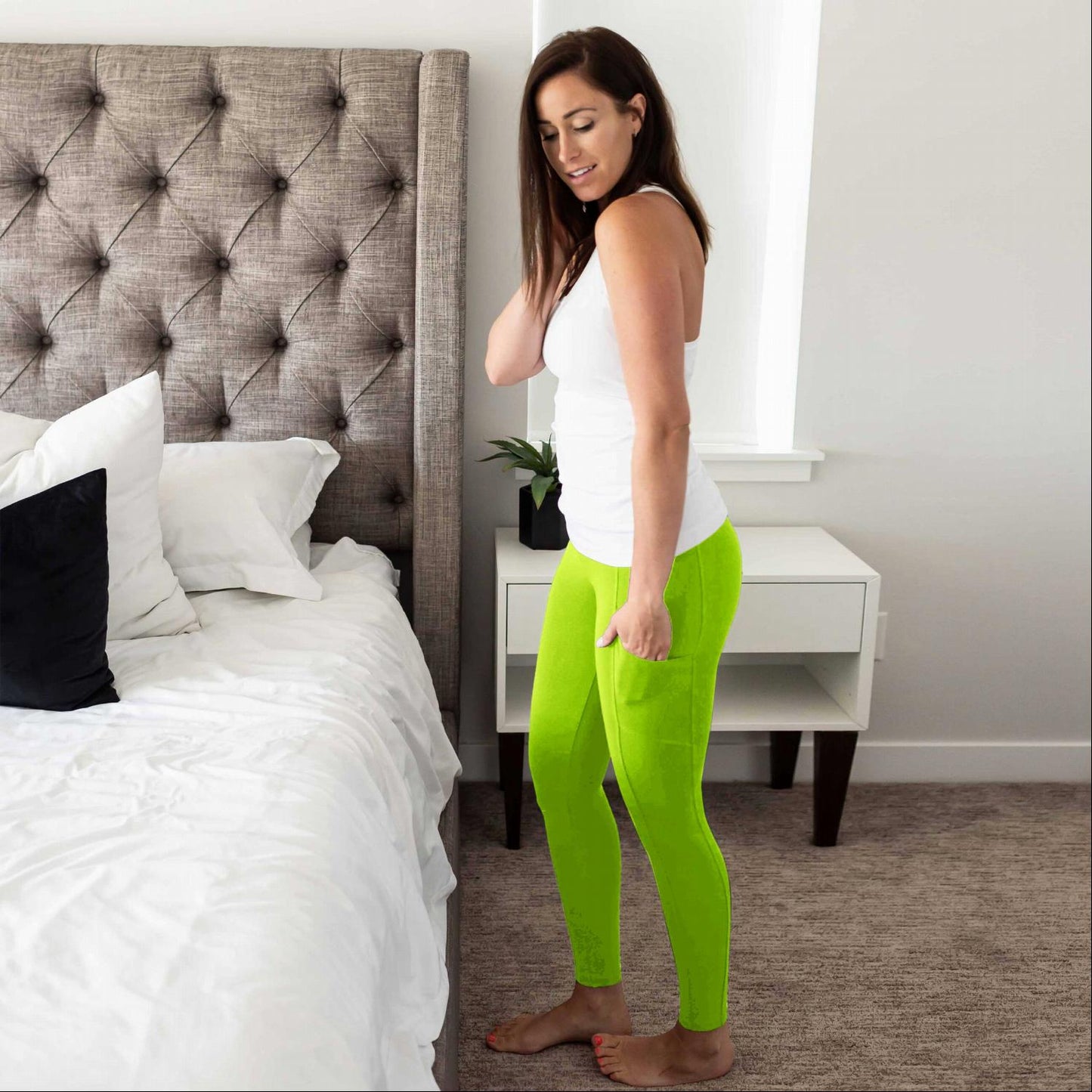 Leggings largos de microfibra cepillada