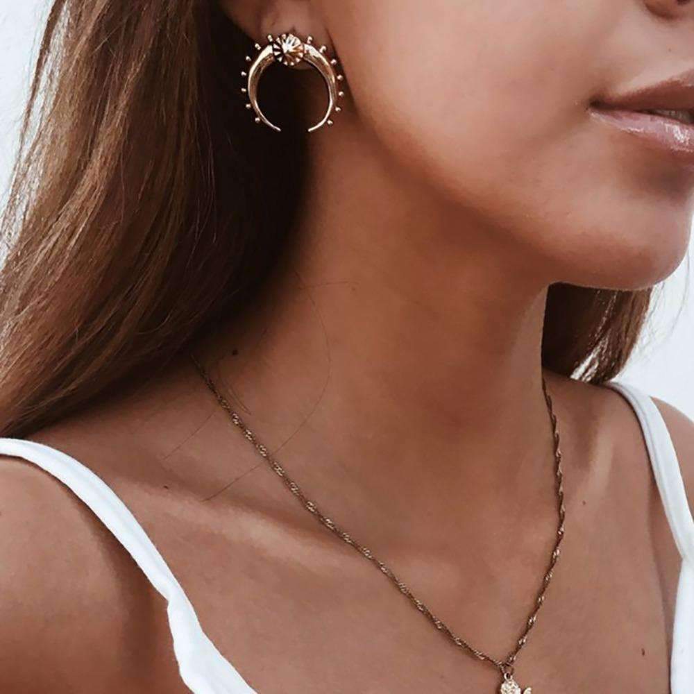 Boucles d'oreilles croissant de lune