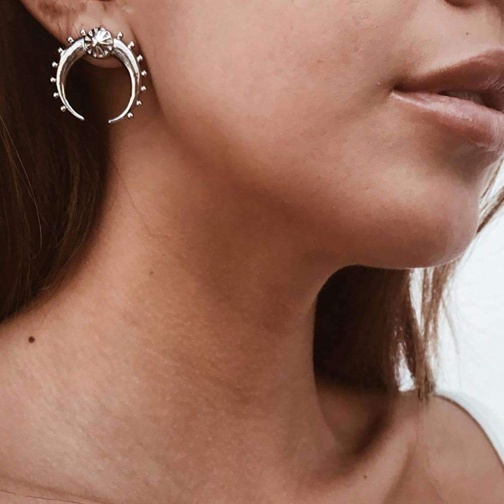Boucles d'oreilles croissant de lune