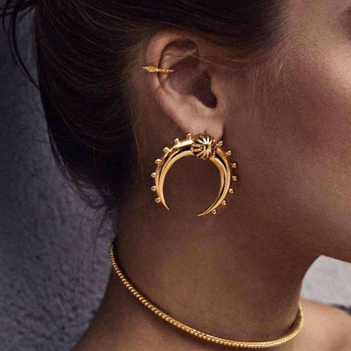 Boucles d'oreilles croissant de lune