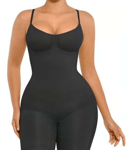 Seamless Tummy Control Shapewear Bodysuit – Sculpting Mesh Panel Body