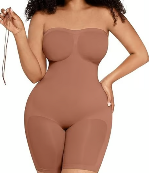 Strapless Bodysuit for Women Tummy Control Shapewear Seamless Sculpt B
