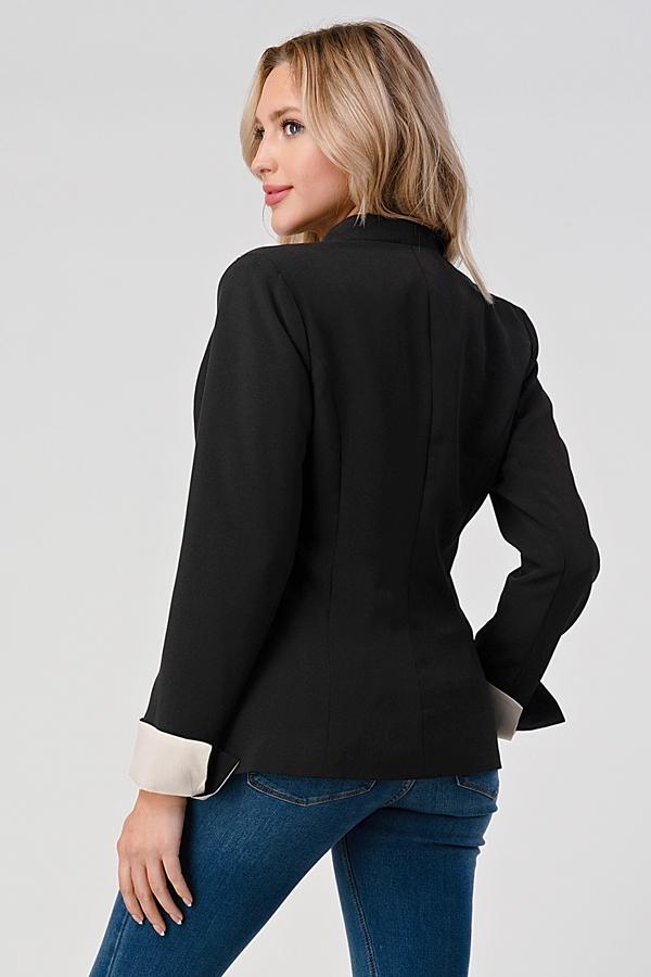 Blazer tendance pour femme sans col