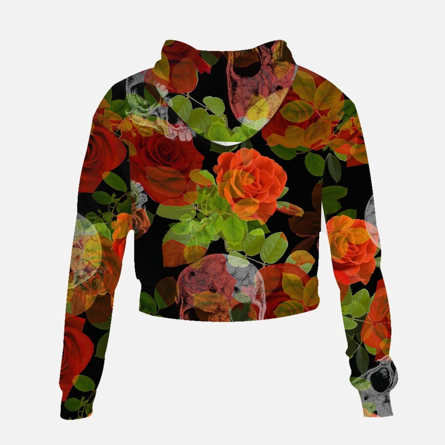 Sweat-shirt court Jacki Easlick Roses & Skulls