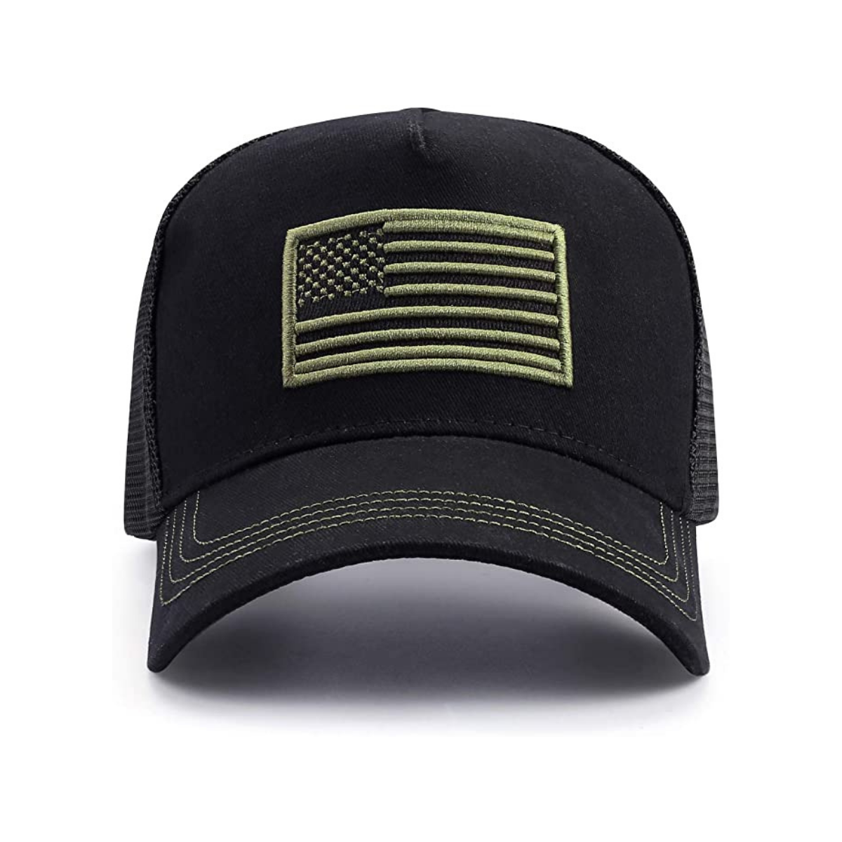 Casquette de camionneur avec drapeau américain et sangle réglable