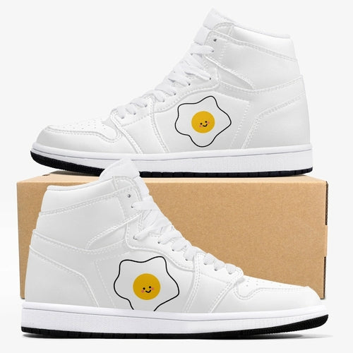 Zapatillas altas de cuero con diseño de huevo de lujo Jacki Easlick