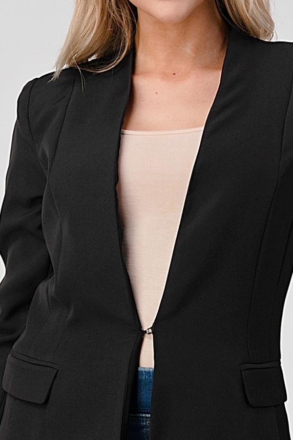 Blazer tendance pour femme sans col