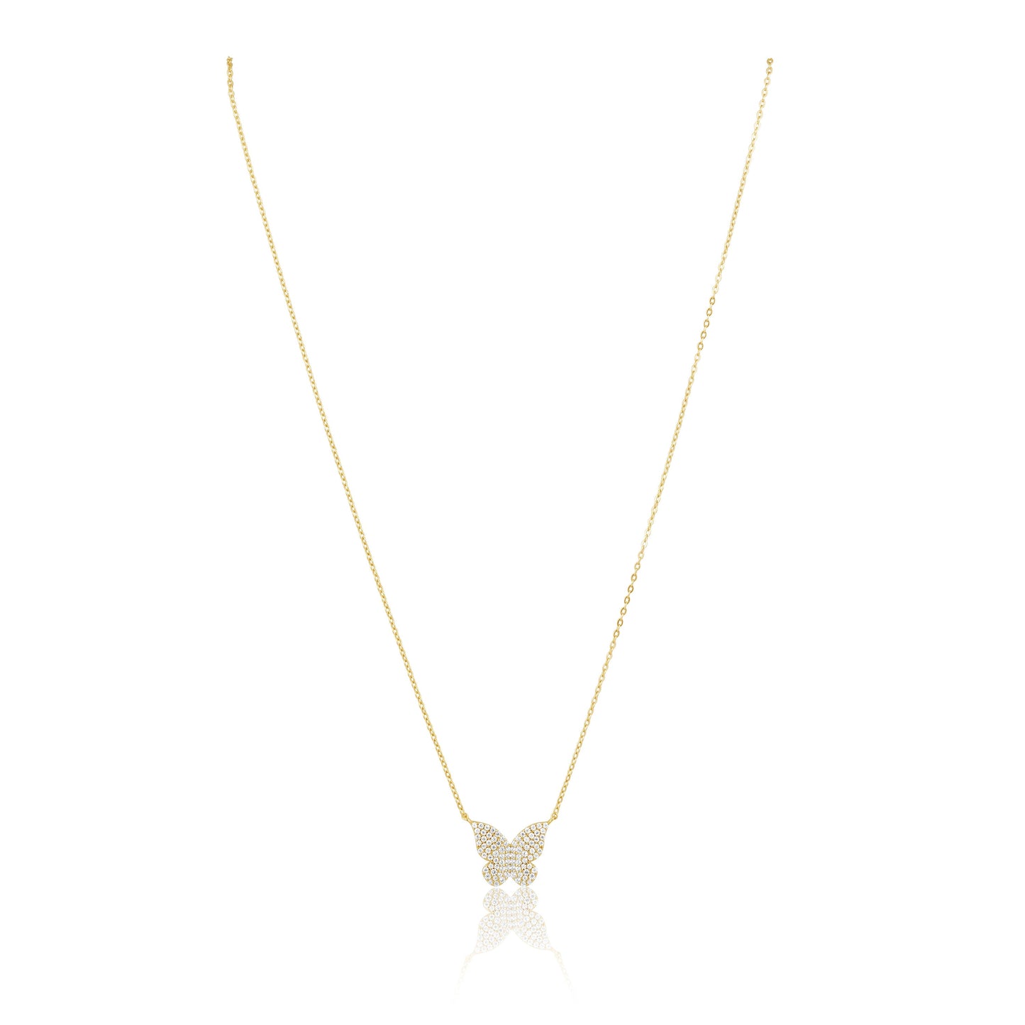 Elsie Pave Butterfly Necklace