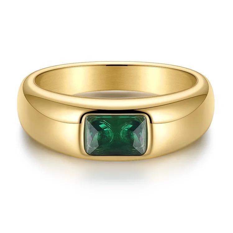 Bague de déclaration émeraude