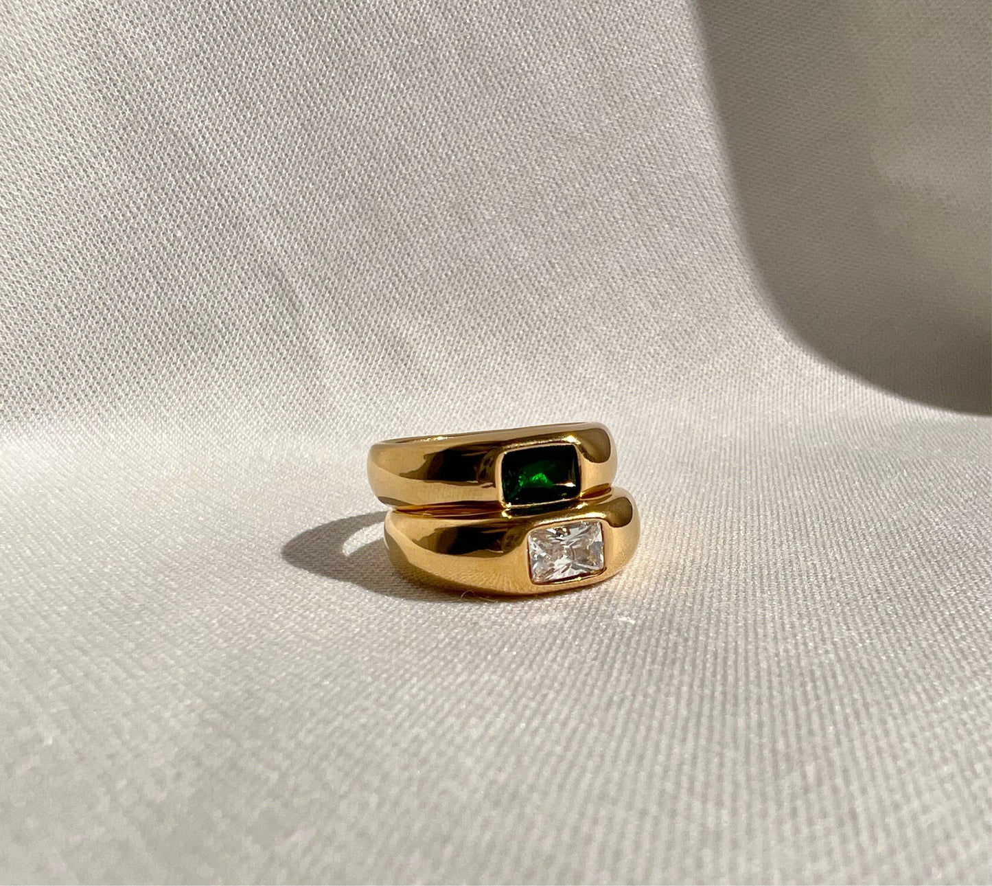 Bague de déclaration émeraude