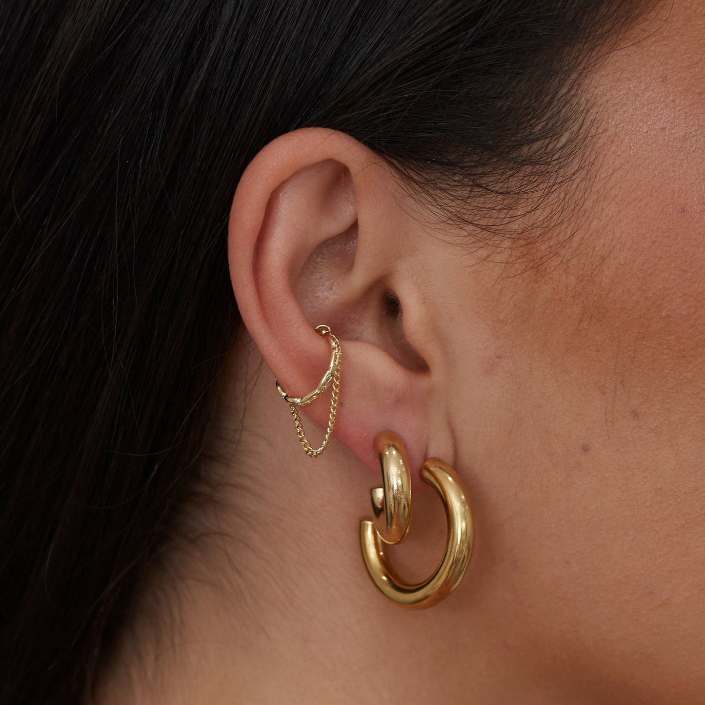 Boucle d'oreille chaîne Emma