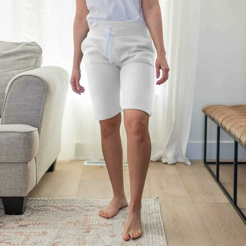Bermudas básicas de polar con abertura