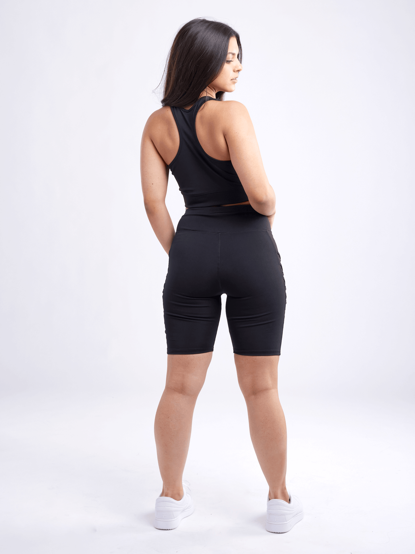 Short d'entraînement taille haute JupiterGear avec poches et design croisé